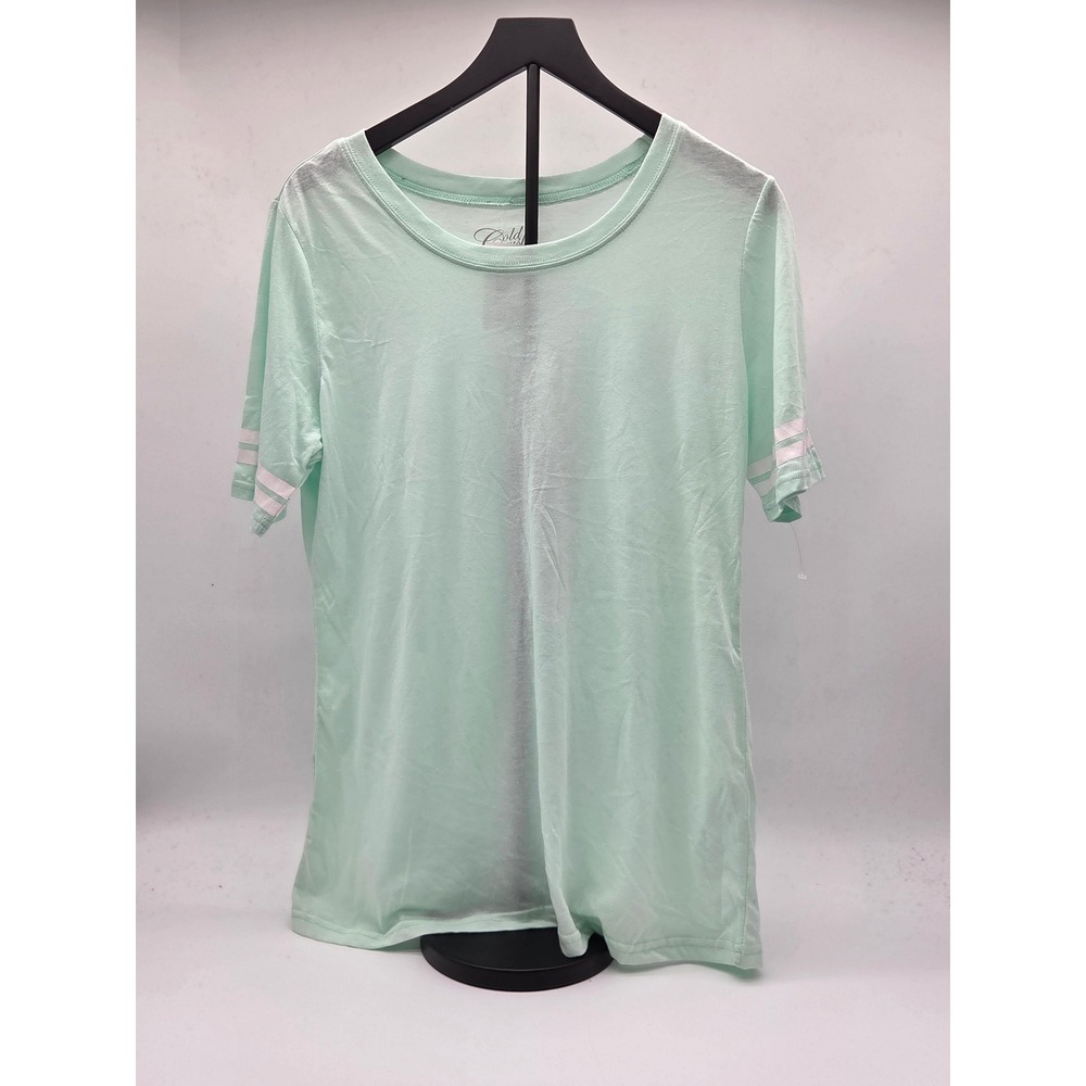 Cold Crush Girl's Mint Green Striped Sleeve T-Shirt 2XL 101-817